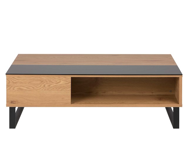 Salontafel izzy 110cm - eik/zwart - afbeelding 3 van  6