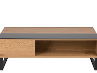 Salontafel izzy 110cm - eik/zwart - afbeelding 3 van  6
