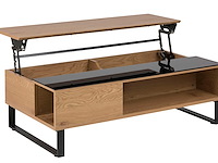 Salontafel izzy 110cm - eik/zwart - afbeelding 4 van  6