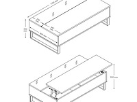 Salontafel izzy 110cm - eik/zwart - afbeelding 6 van  6