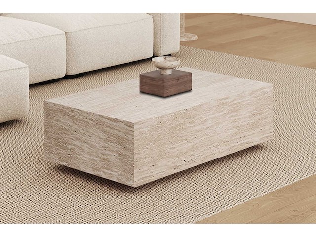 Salontafel jane - 120x70x38cm - travertijn - afbeelding 1 van  7