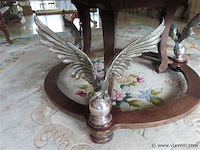 Salontafel marmeren blad en metalen adelaars - afbeelding 3 van  5