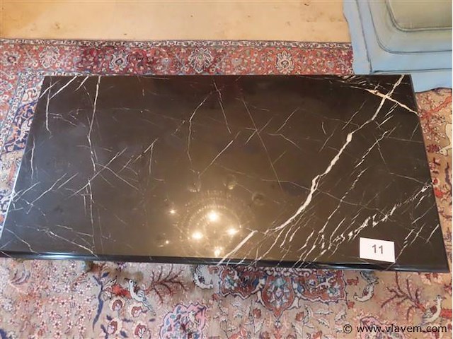 Salontafel marmer/messing - afbeelding 3 van  3