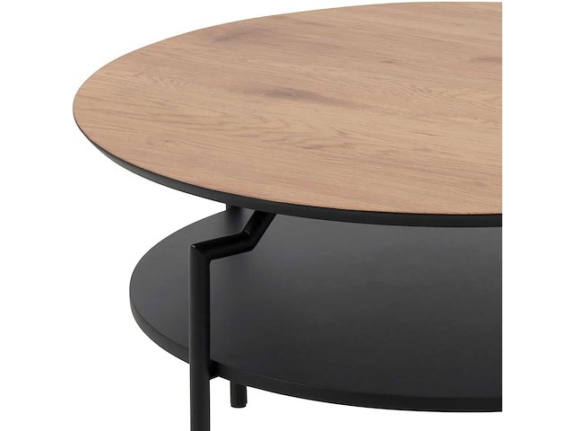 Salontafel marvin 80 - wilde eik/zwart - afbeelding 3 van  7
