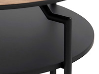 Salontafel marvin 80 - wilde eik/zwart - afbeelding 6 van  7