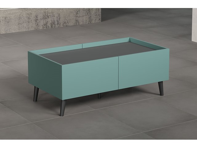 Salontafel melton | 110 x 60 x 44 cm | anthracite blue - afbeelding 1 van  8