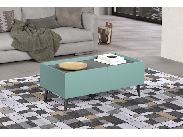 Salontafel melton | 110 x 60 x 44 cm | anthracite blue - afbeelding 2 van  8