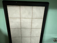 Salontafel met 2x tegelblad wit + zwart - afbeelding 1 van  2