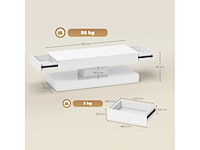 Salontafel met lades en led-lampen - afbeelding 4 van  7
