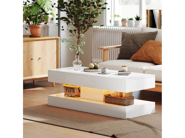 Salontafel met lades en led-lampen - afbeelding 5 van  7