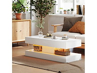 Salontafel met lades en led-lampen - afbeelding 5 van  7