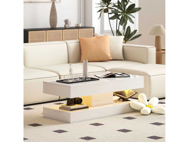 Salontafel met lades en led-lampen - afbeelding 6 van  7