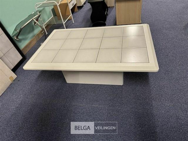 Salontafel met tegelblad wit - afbeelding 1 van  3