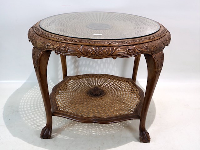 Salontafel met vlechtwerk - afbeelding 1 van  7