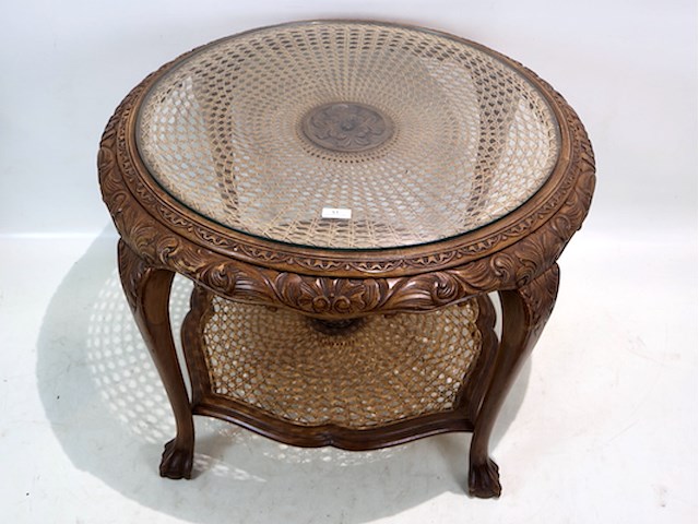 Salontafel met vlechtwerk - afbeelding 2 van  7