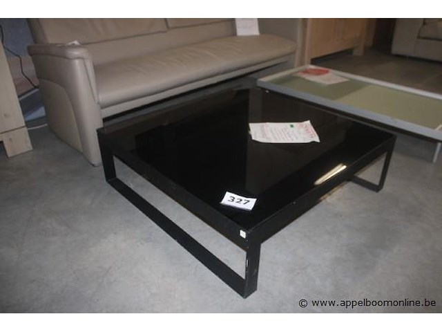 Salontafel natuzzi zwart 100x100cm - afbeelding 1 van  1
