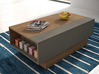 Salontafel nomi 110x57 met uitschuifbaar tafelblad - bruin - afbeelding 4 van  7