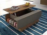 Salontafel nomi 110x57 met uitschuifbaar tafelblad - bruin - afbeelding 5 van  7