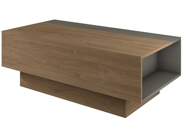 Salontafel nomi 110x57 met uitschuifbaar tafelblad - bruin - afbeelding 6 van  7