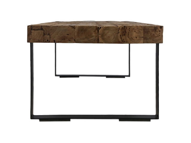 Salontafel norton 130x60cm - reclaimed teak/ijzer - afbeelding 3 van  4