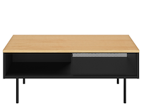 Salontafel renée 100 cm - eik/zwart - afbeelding 1 van  6