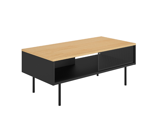 Salontafel renée 100 cm - eik/zwart - afbeelding 2 van  6