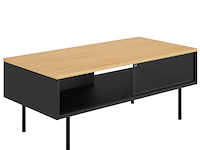 Salontafel renée 100 cm - eik/zwart - afbeelding 2 van  6