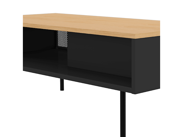 Salontafel renée 100 cm - eik/zwart - afbeelding 4 van  6