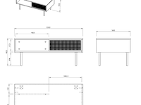 Salontafel renée 100 cm - eik/zwart - afbeelding 6 van  6