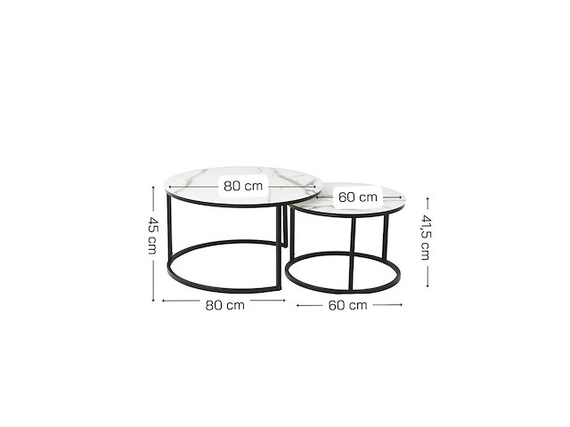 Salontafel set presley 1x - afbeelding 2 van  2