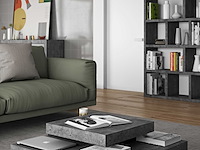 Salontafel slato 90x90 met 3 niveaus - beton/zwart - afbeelding 3 van  7