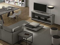 Salontafel slato 90x90 met 3 niveaus - beton/zwart - afbeelding 6 van  7