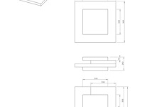 Salontafel slato 90x90 met 3 niveaus - beton/zwart - afbeelding 7 van  7