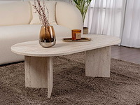Salontafel, travertijn, 119 x 39,8 x 60 cm - afbeelding 1 van  7