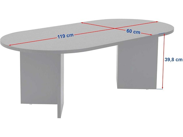 Salontafel, travertijn, 119 x 39,8 x 60 cm - afbeelding 3 van  7