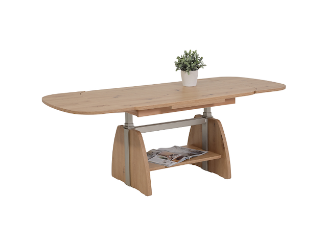 Salontafel vienna 108/157x67x52/71 cm-artisanale eik - afbeelding 5 van  5