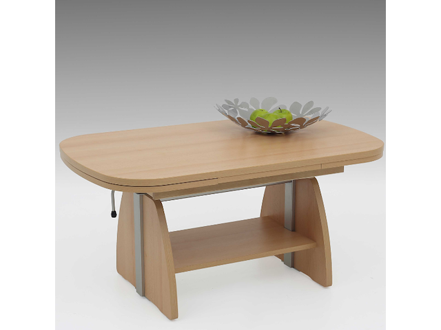 Salontafel vienna 108/157x67x52/71 cm-beuk - afbeelding 1 van  7