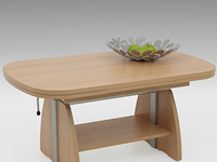 Salontafel vienna 108/157x67x52/71 cm-beuk - afbeelding 1 van  7