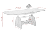 Salontafel vienna 108/157x67x52/71 cm-beuk - afbeelding 7 van  7