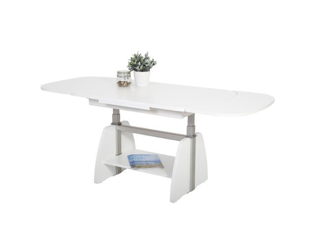 Salontafel vienna 108/157x67x52/71 cm-wit - afbeelding 5 van  5