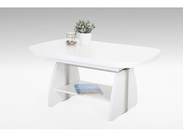 Salontafel vienna 108/157x67x52/71 cm-wit - afbeelding 1 van  5