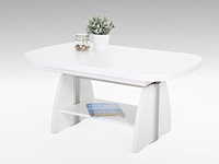 Salontafel vienna 108/157x67x52/71 cm-wit - afbeelding 1 van  5