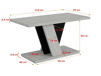 Salontafels - betonachtige k350 / zwart - afbeelding 4 van  5