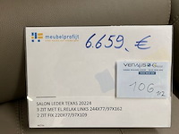 Salonzetel - tafel - leder texas - afbeelding 8 van  8