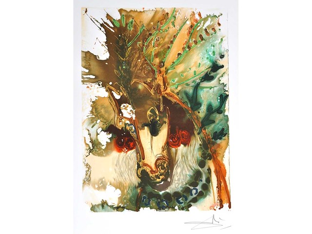 Salvador dali - bucéphale - litho - afbeelding 1 van  5