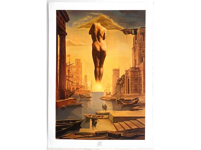 Salvador dali - la main de dali retirant une toison d’or - printografie - afbeelding 2 van  7