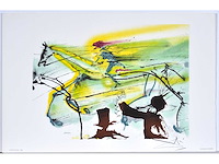 Salvador dali - le cheval de la course - litho - afbeelding 2 van  6