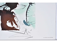 Salvador dali - le cheval de la course - litho - afbeelding 3 van  6