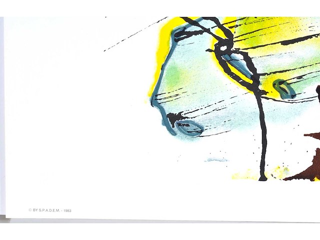 Salvador dali - le cheval de la course - litho - afbeelding 4 van  6