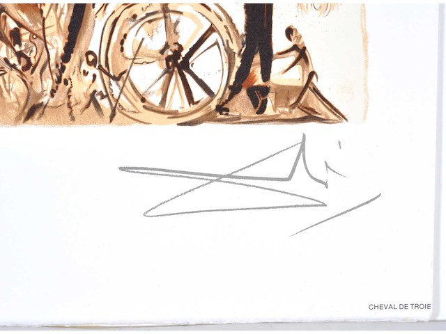 Salvador dali - le cheval de troie - litho - afbeelding 3 van  7